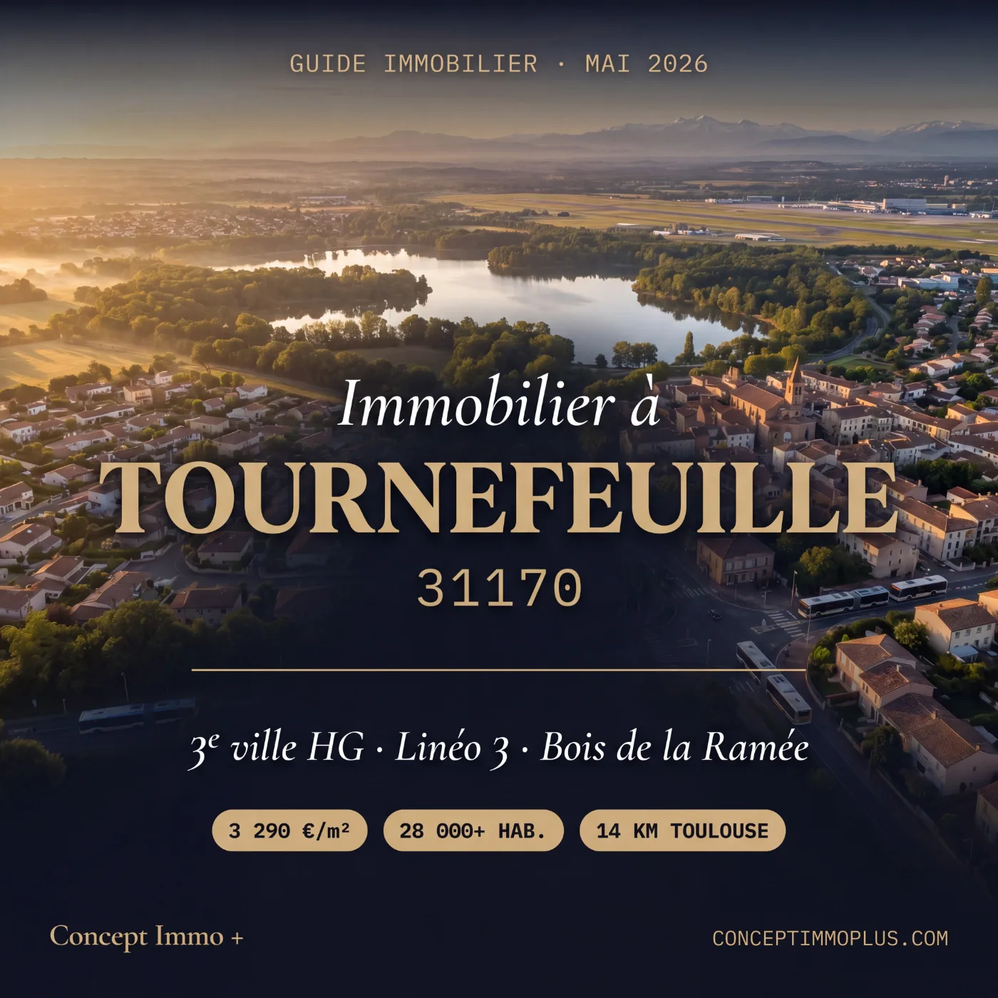 Immobilier Tournefeuille 31170 en 2026 - 3e ville Haute-Garonne avec bois de la Ramée et lac - Concept Immo Plus