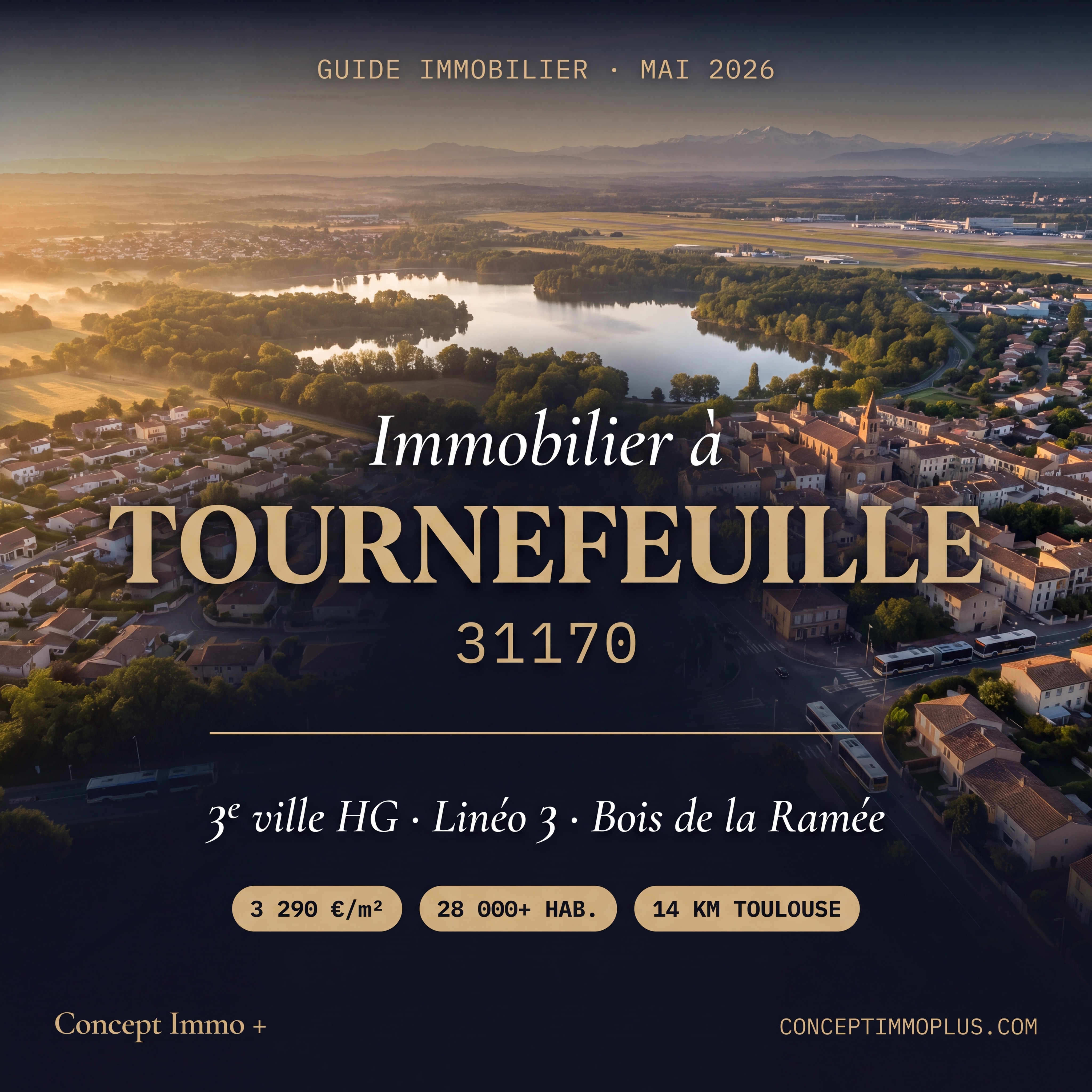 Immobilier Tournefeuille 31170 en 2026 - 3e ville Haute-Garonne avec bois de la Ramée et lac - Concept Immo Plus