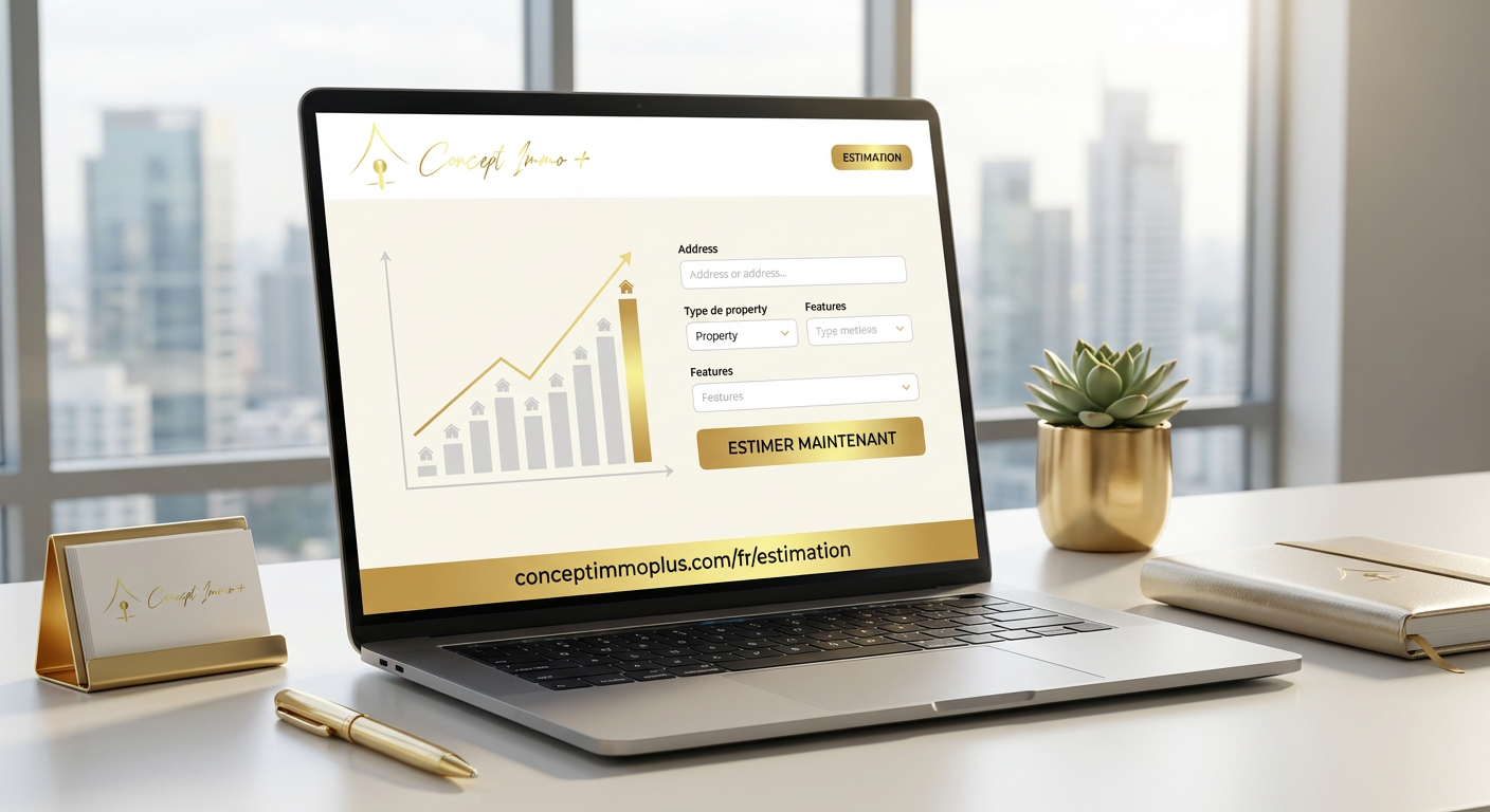 Estimation immobilière locale via moteur en ligne Concept Immo +